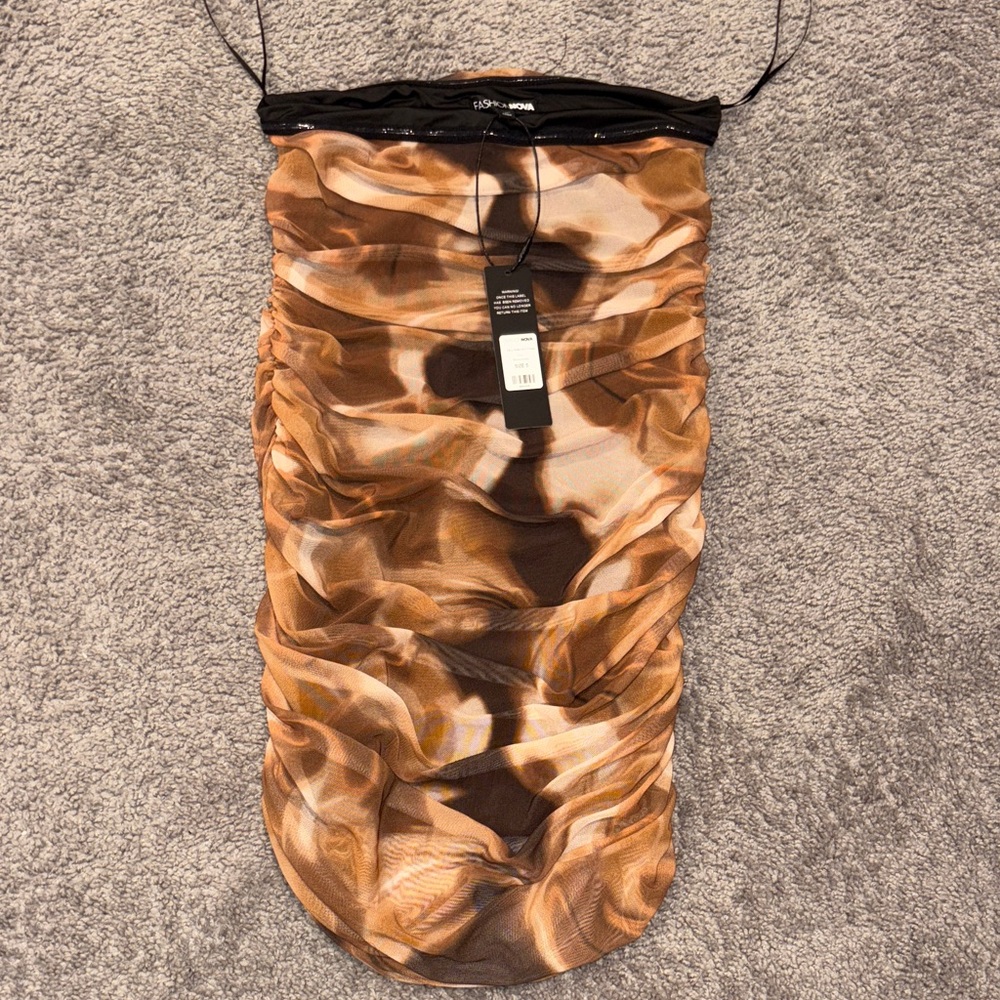 Fashion Nova Strapless Brown Dress - Picture 5 of 6